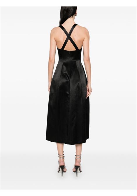 Abito midi in raso nero Philosophy Di Lorenzo Serafini - donna PHILOSOPHY DI LORENZO SERAFINI | 044407230555